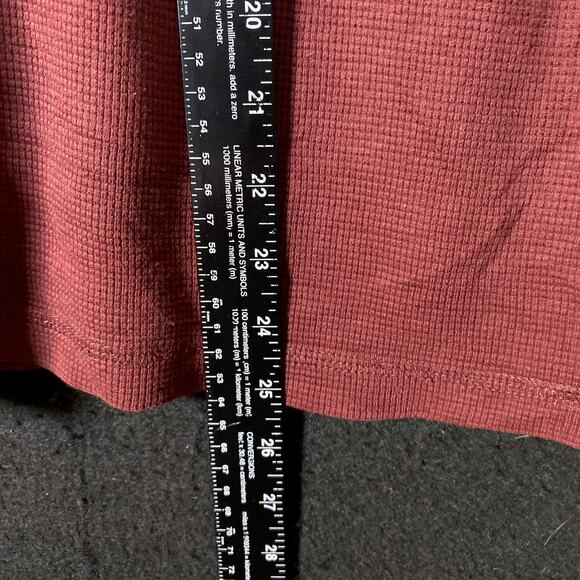 Eddie Bauer Mens Sweater Hoodie Maroon Pullover Henley Cotton Blend Small - Picture 7 of 11